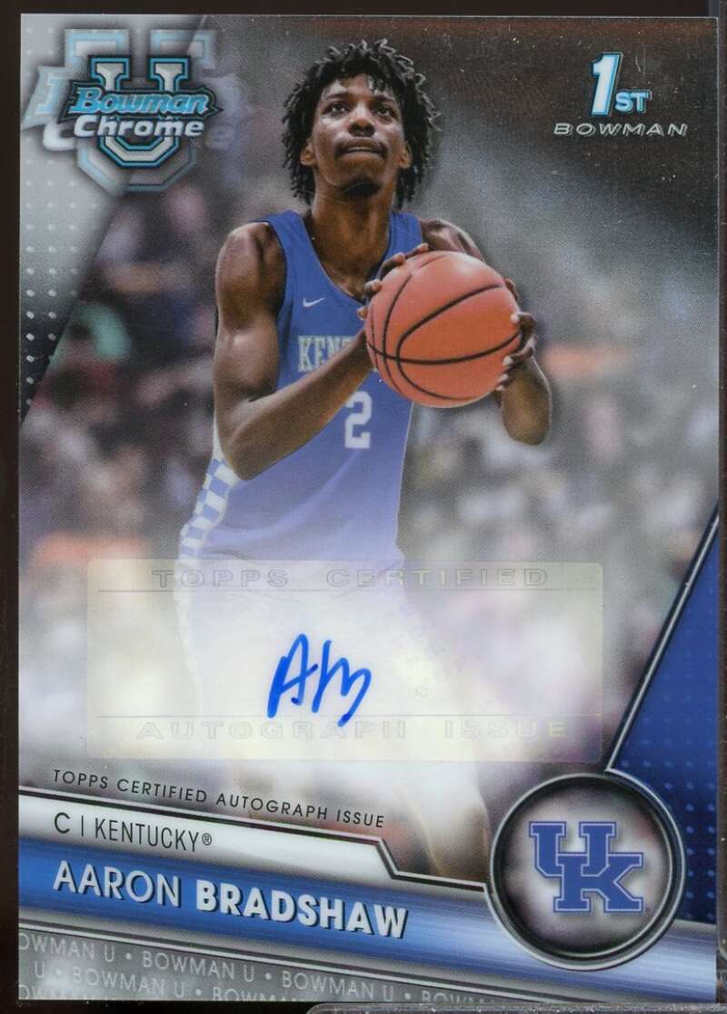 Aaron Bradshaw 2023-24 Bowman Chrome University Prospect Autographs #BCPAAB  Image 1