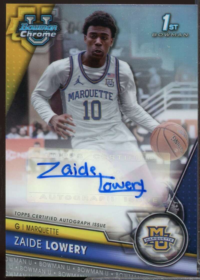 Zaide Lowery 2023-24 Bowman Chrome University Prospect Autograph Refractors #ZL  Image 1