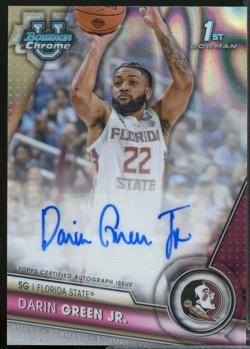 Darin Green Jr 2023-24 Bowman Chrome University Prospect Auto Lava Refractor #DG  Image 1