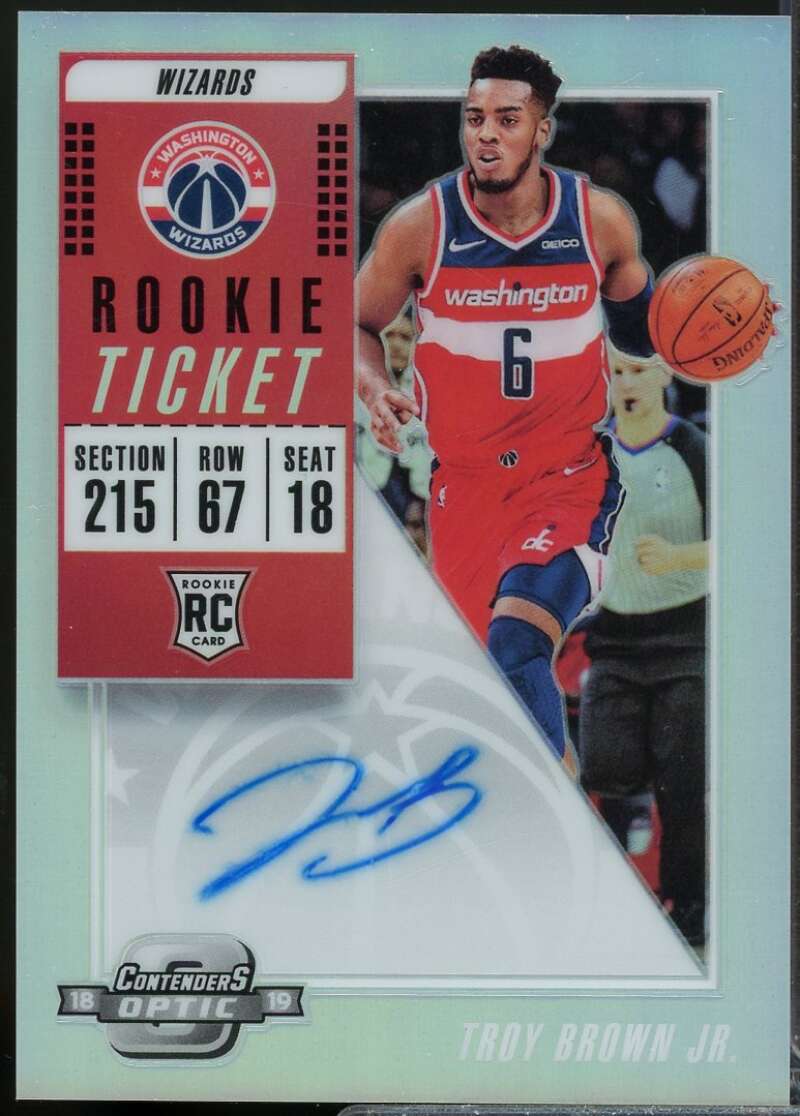 Troy Brown Jr. Rookie Card 2018-19 Panini Contenders Optic Autograph #106  Image 1