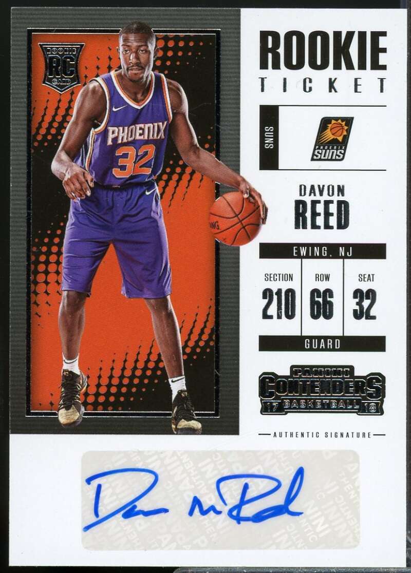 Davon Reed 2017-18 Panini Contenders Rookie Season Ticket Retail Autographs #10  Image 1