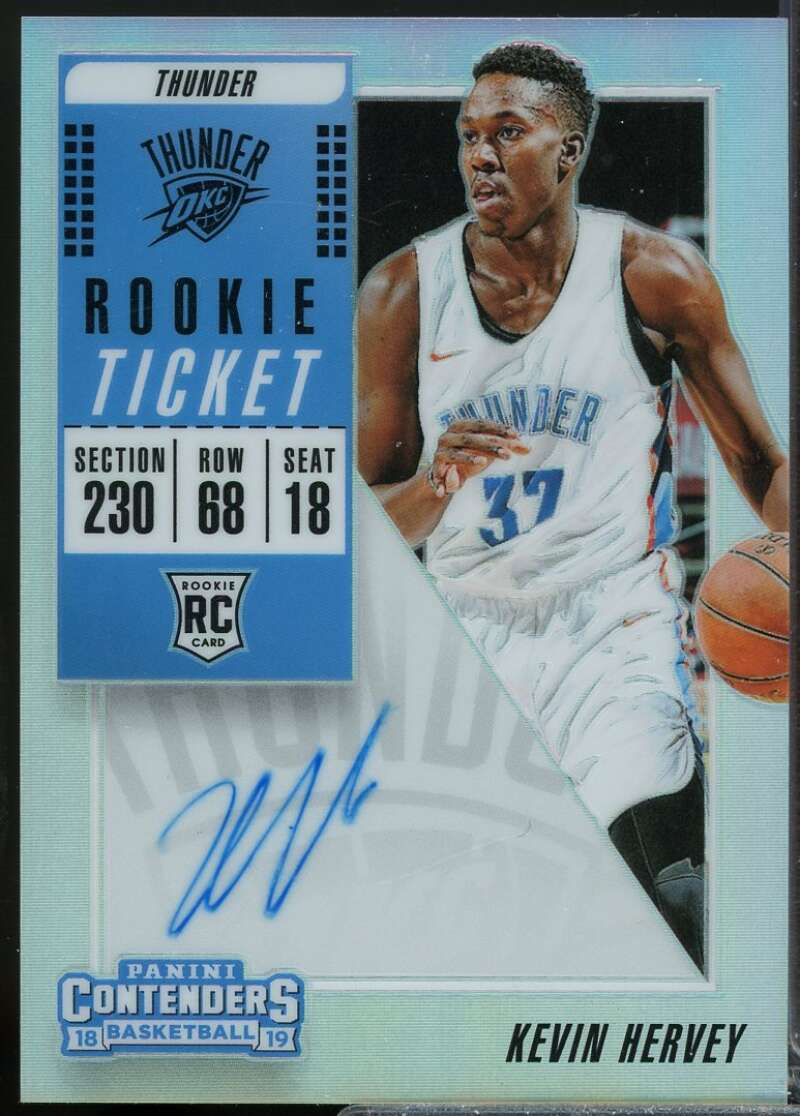 Kevin Hervey Rookie Card 2018-19 Panini Contenders Autograph Premium #116  Image 1