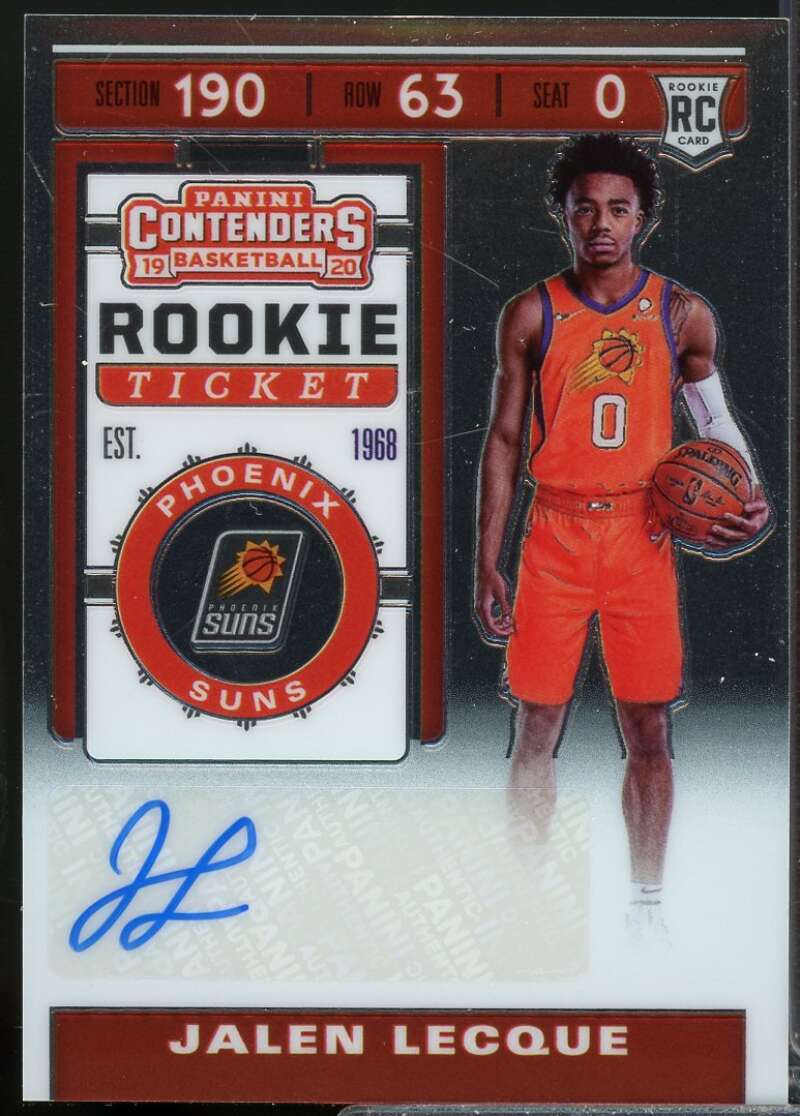 Jalen Lecque Rookie Card 2019-20 Panini Contenders Premium Autograph #149  Image 1