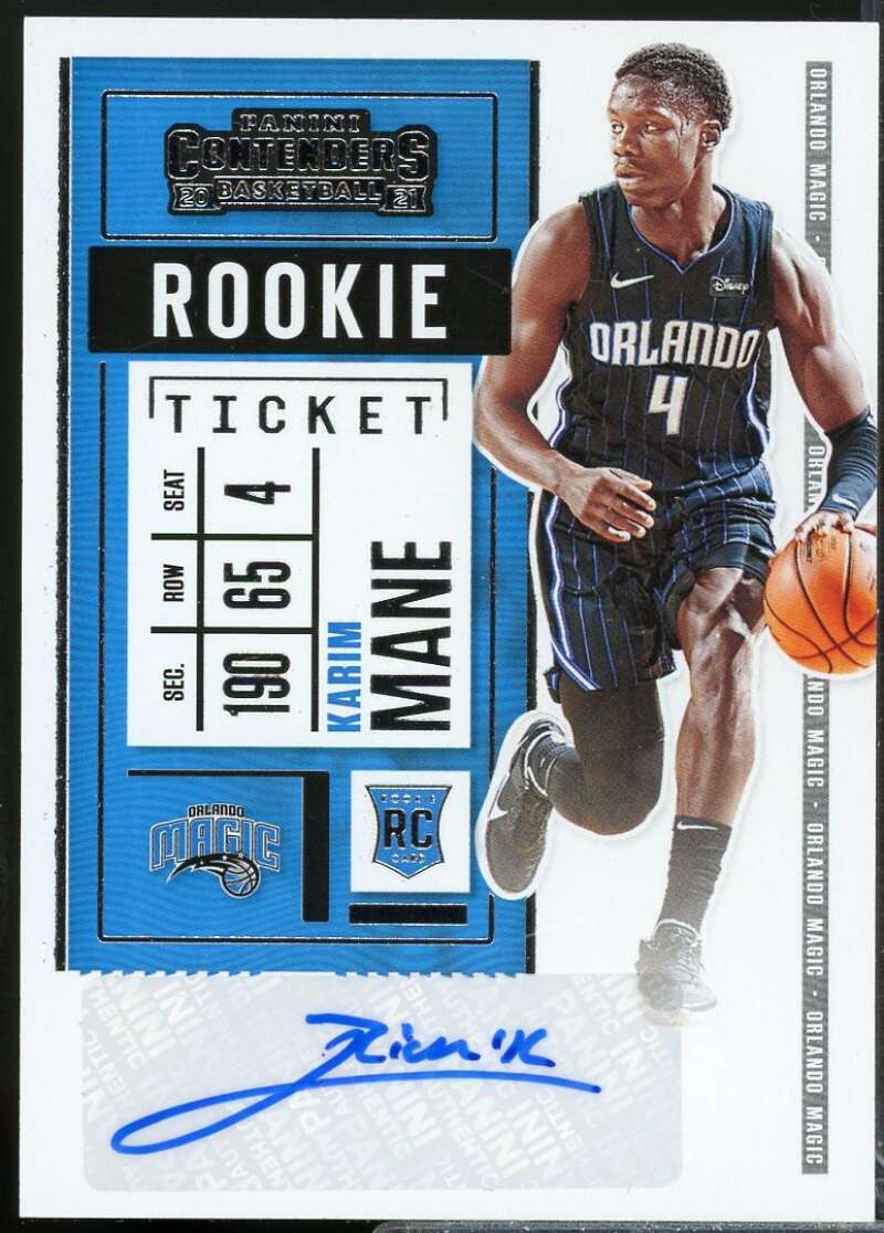 Karim Mane Rookie Card 2020-21 Panini Contenders Autograph #156  Image 1