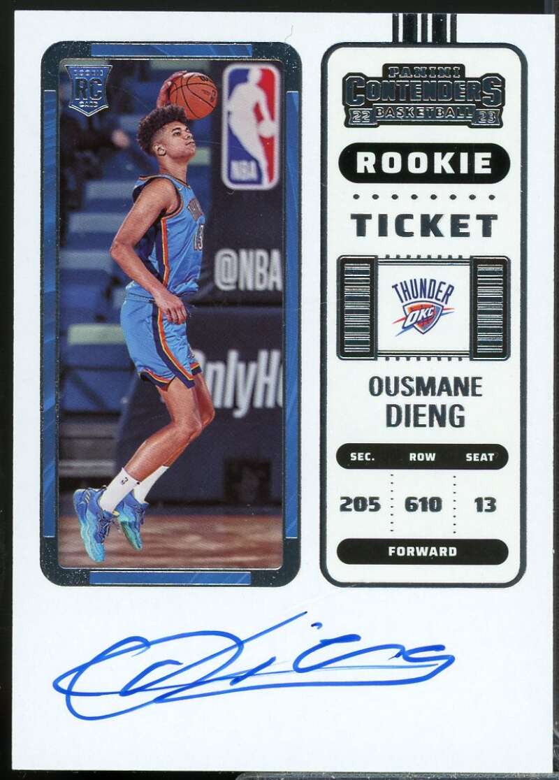 Ousmane Dieng Rookie Card 2022-23 Panini Contenders Autograph #122  Image 1