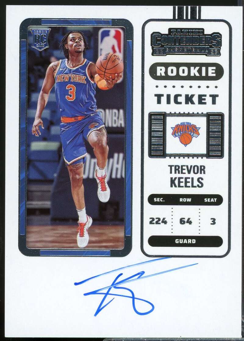 Trevor Keels Rookie Card 2022-23 Panini Contenders Autograph #113  Image 1