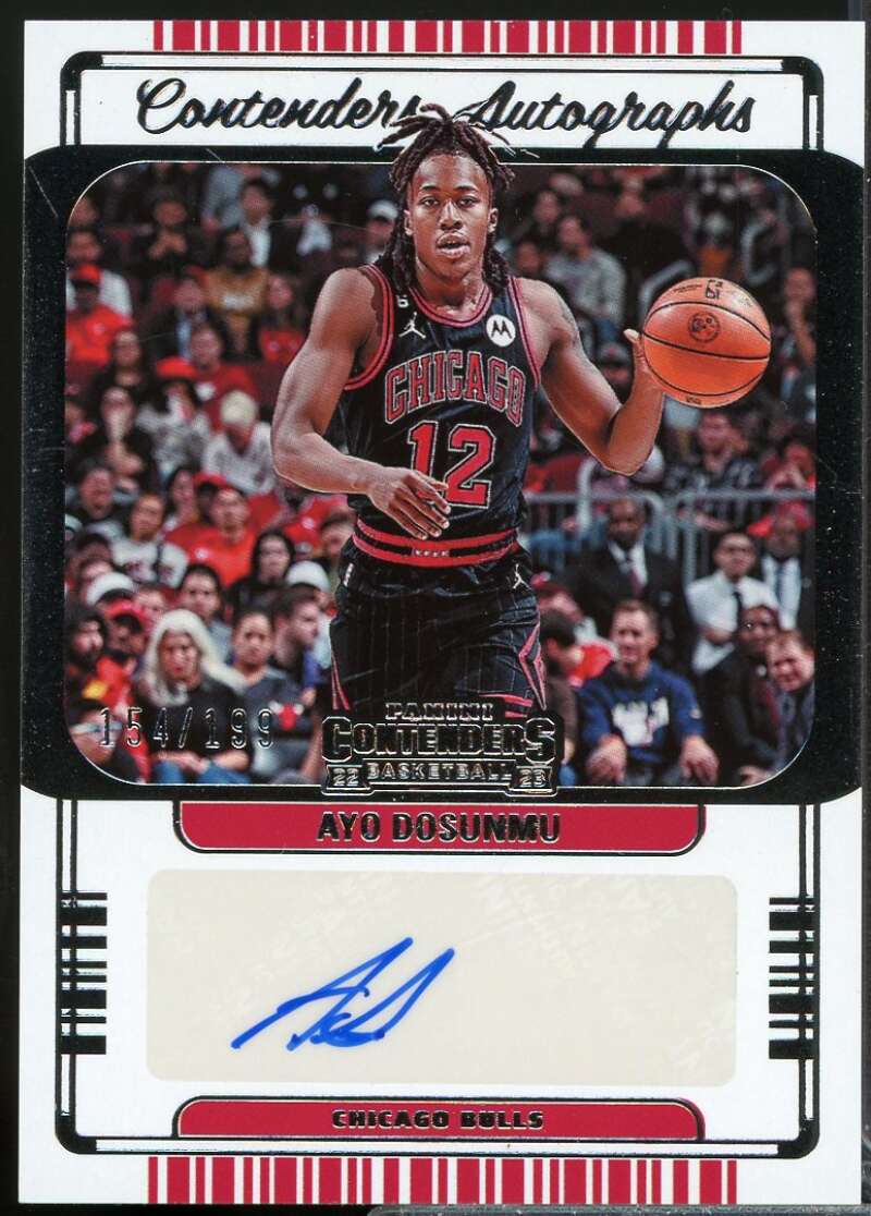 Ayo Dosunmu /199 Card 2022-23 Panini Contenders Contenders Autographs #4  Image 1