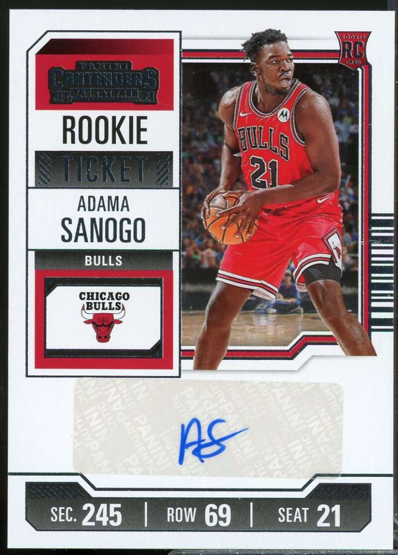 Adama Sanogo Rookie Card 2023-24 Panini Contenders Autograph #151  Image 1