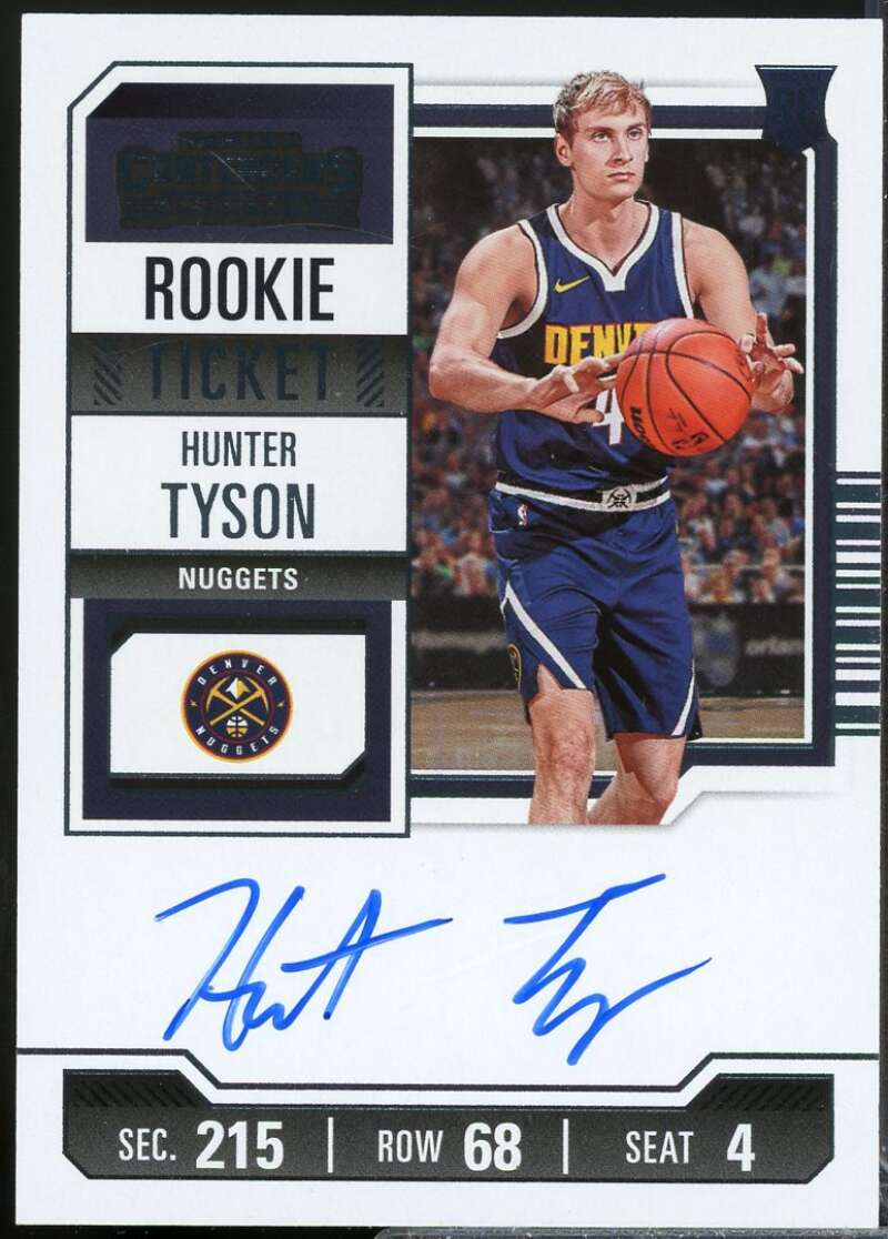 Hunter Tyson Rookie Card 2023-24 Panini Contenders Autograph #110  Image 1