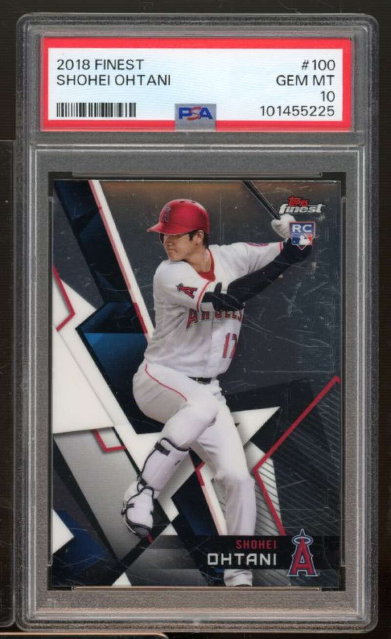 Shohei Ohtani Rookie Card 2018 Finest #100 PSA 10 Image 1