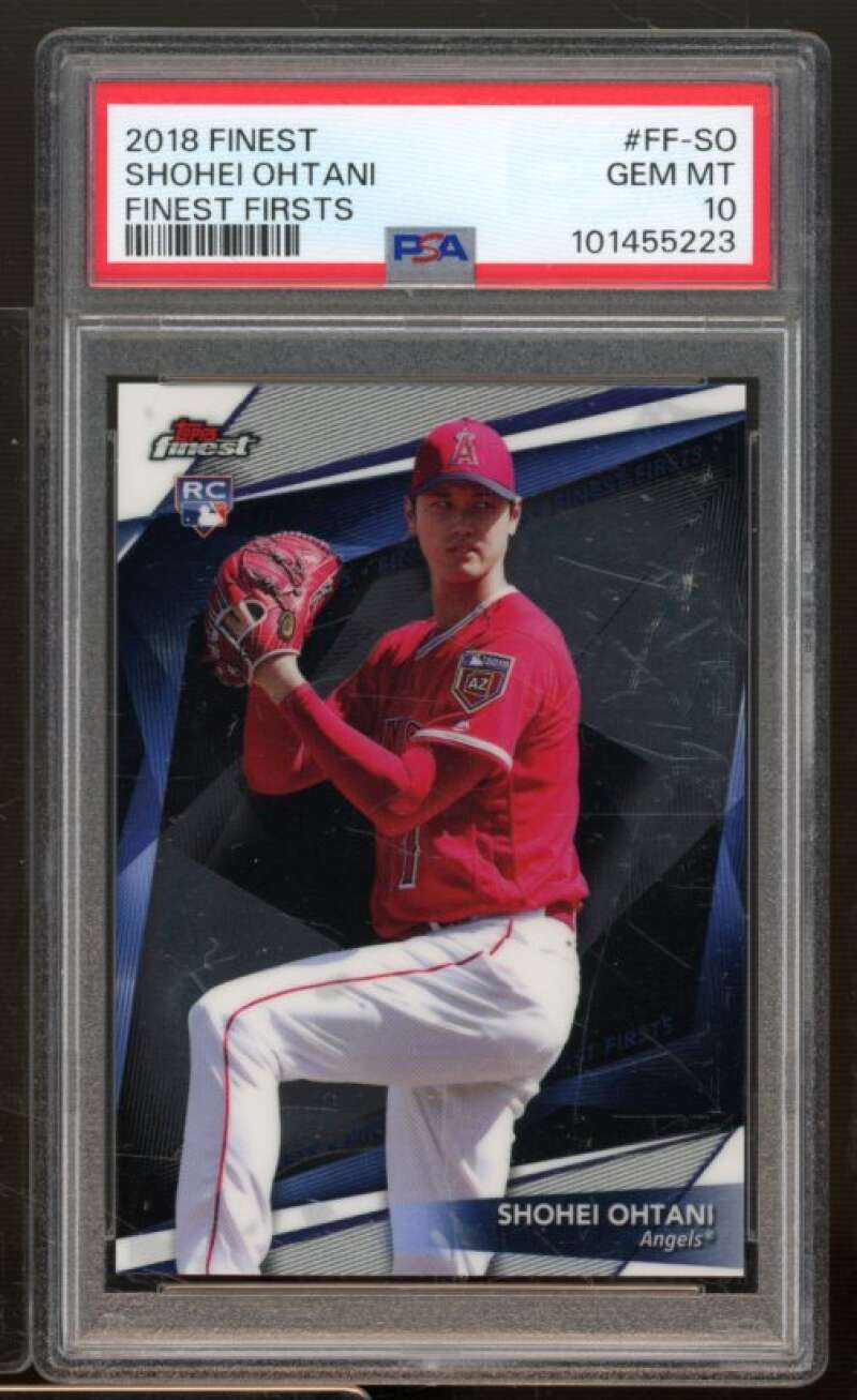 Shohei Ohtani Rookie Card 2018 Finest Finest Firsts #FF-SO PSA 10 Image 1