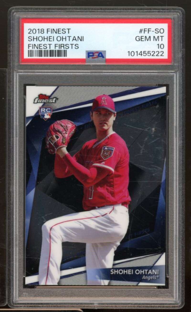 Shohei Ohtani Rookie Card 2018 Finest Finest Firsts #FF-SO PSA 10 Image 1