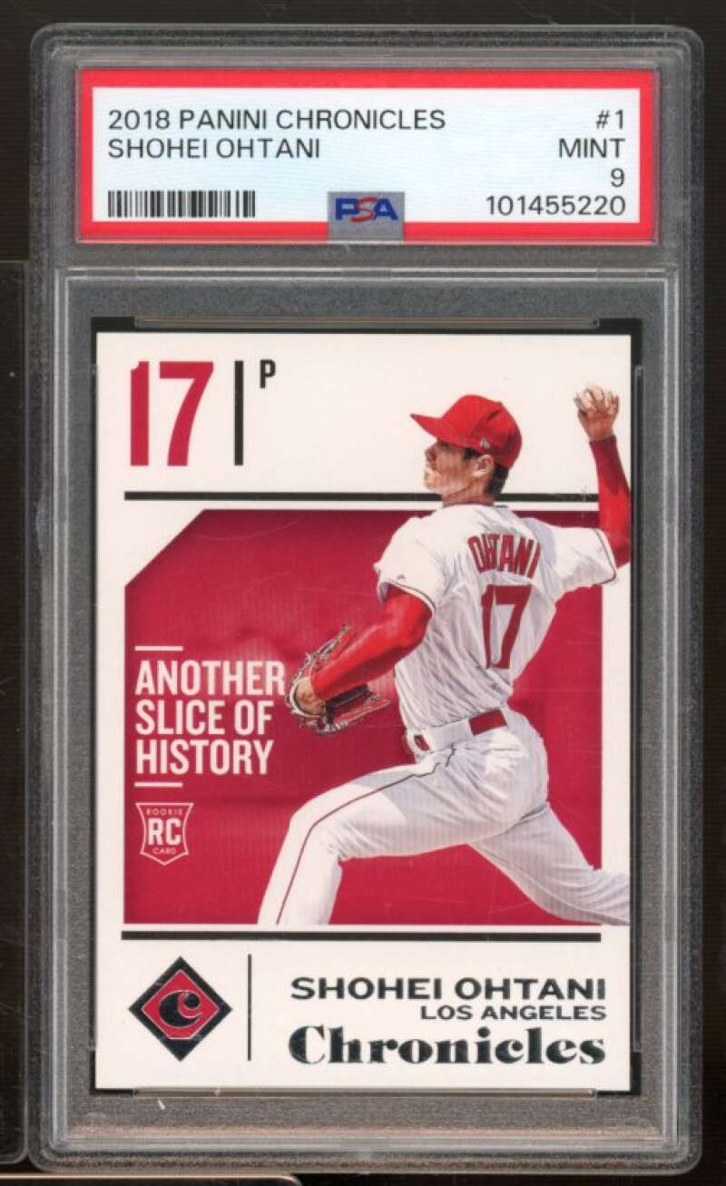 Shohei Ohtani Rookie Card 2018 Panini Chronicles #1 PSA 9 Image 1