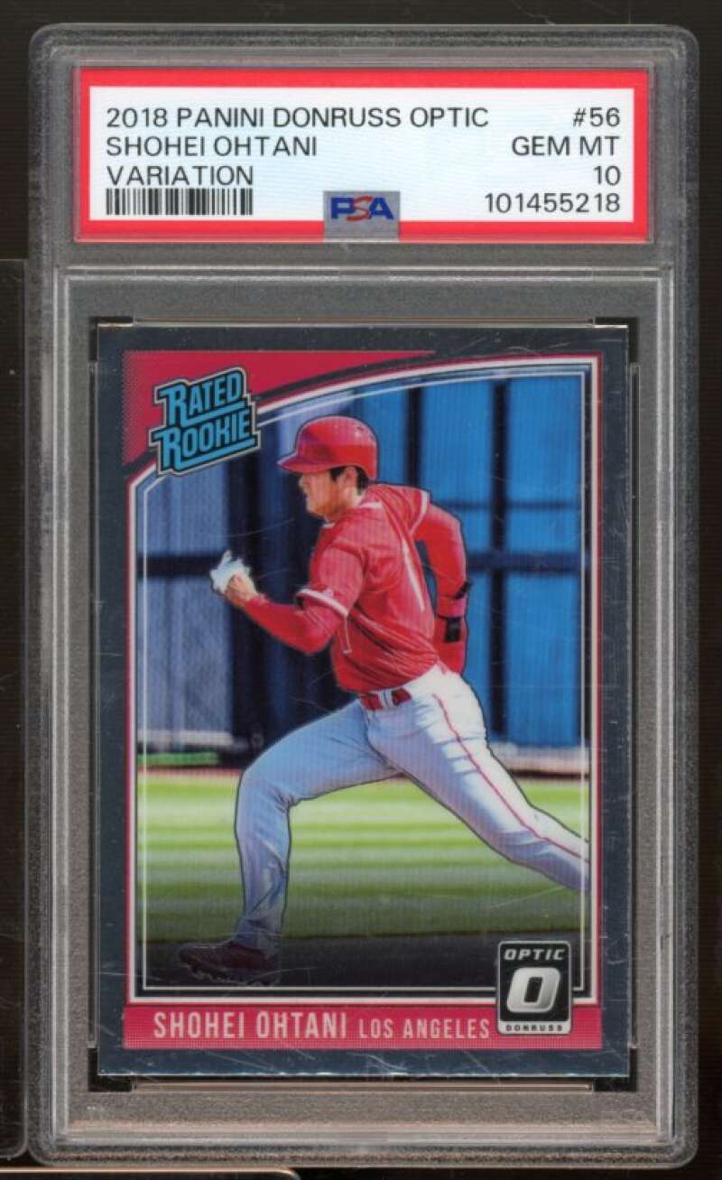 Shohei Ohtani Rookie Card 2018 Panini Donruss Optic Variation #56 PSA 10 Image 1