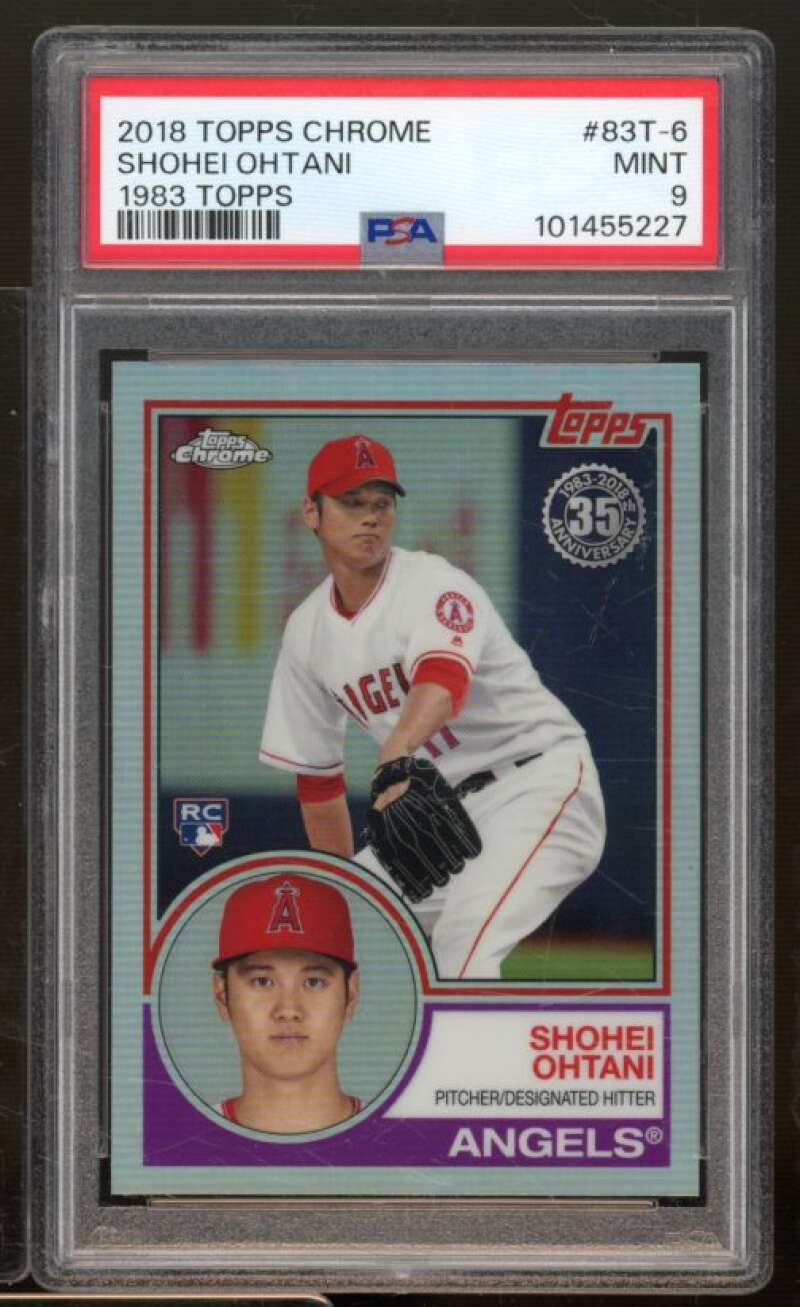 Shohei Ohtani Rookie Card 2018 Topps Chrome 1983 Topps #83T-6 PSA 9 Image 1