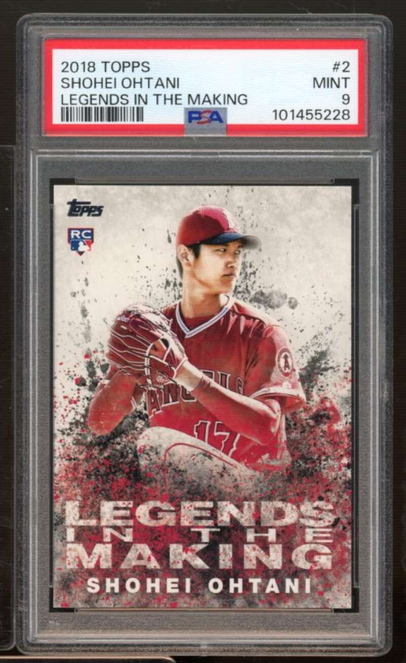 Shohei Ohtani Rookie Card 2018 Topps Legends In The Making #2 PSA 9 Image 1
