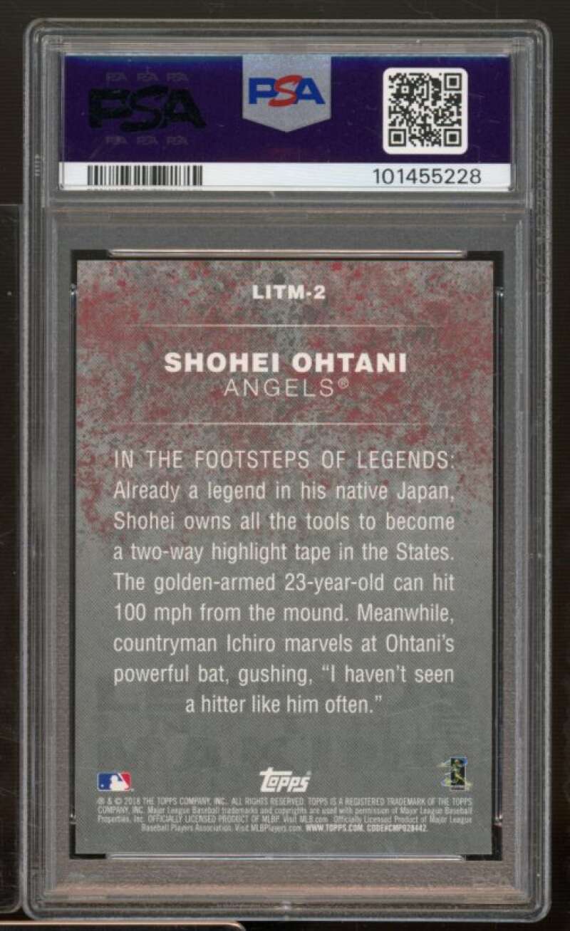 Shohei Ohtani Rookie Card 2018 Topps Legends In The Making #2 PSA 9 Image 2