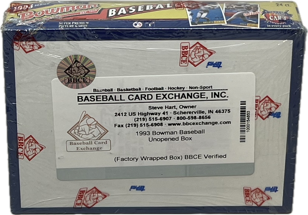 1993 Bowman Baseball Box Derek Jeter Rookie Year  BBCE Image 3