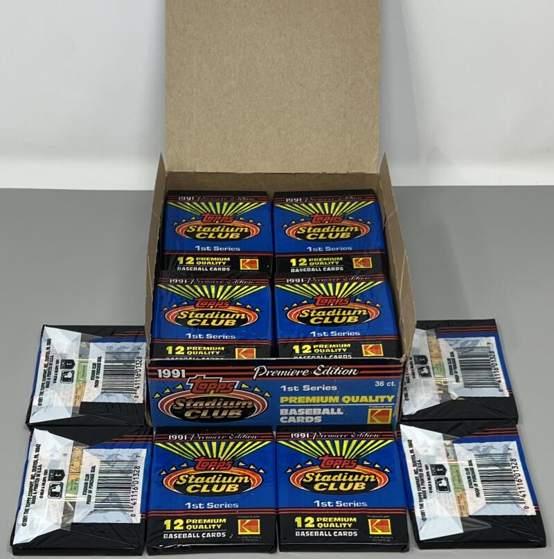 1991 Topps Stadium Club Series 1 Baseball Box Image 3