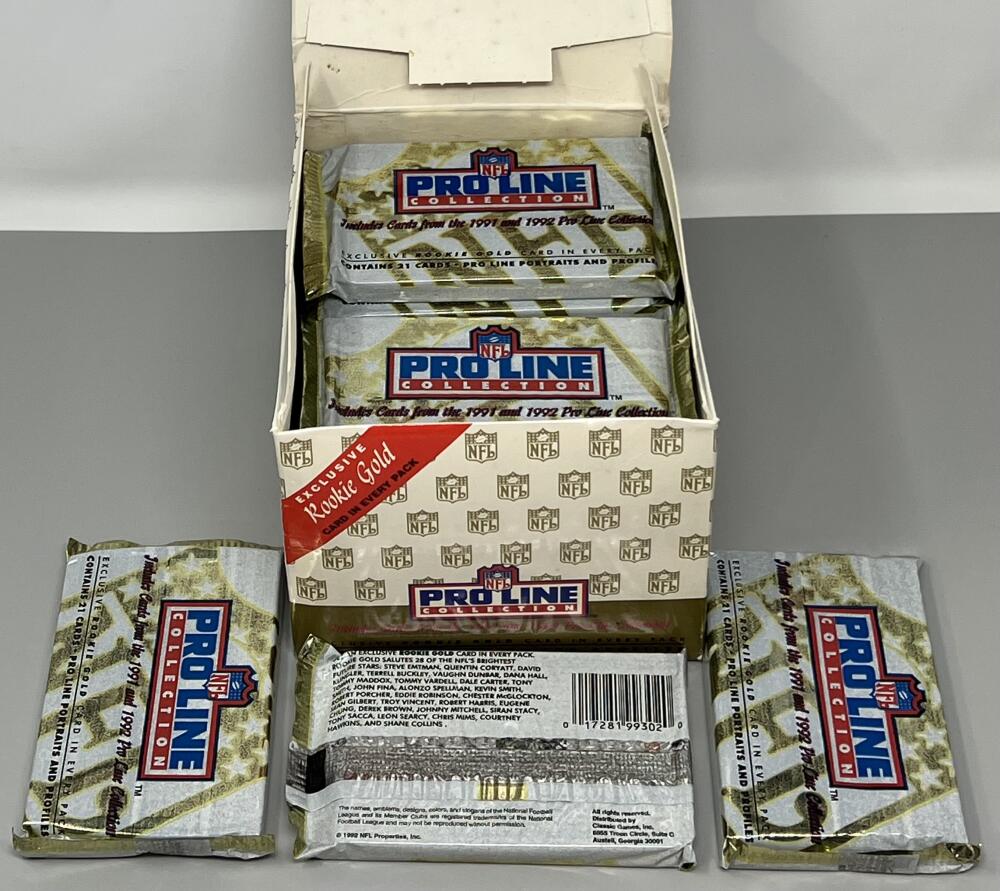 1992 Pro Line Football Hobby Unsealed Box Image 2