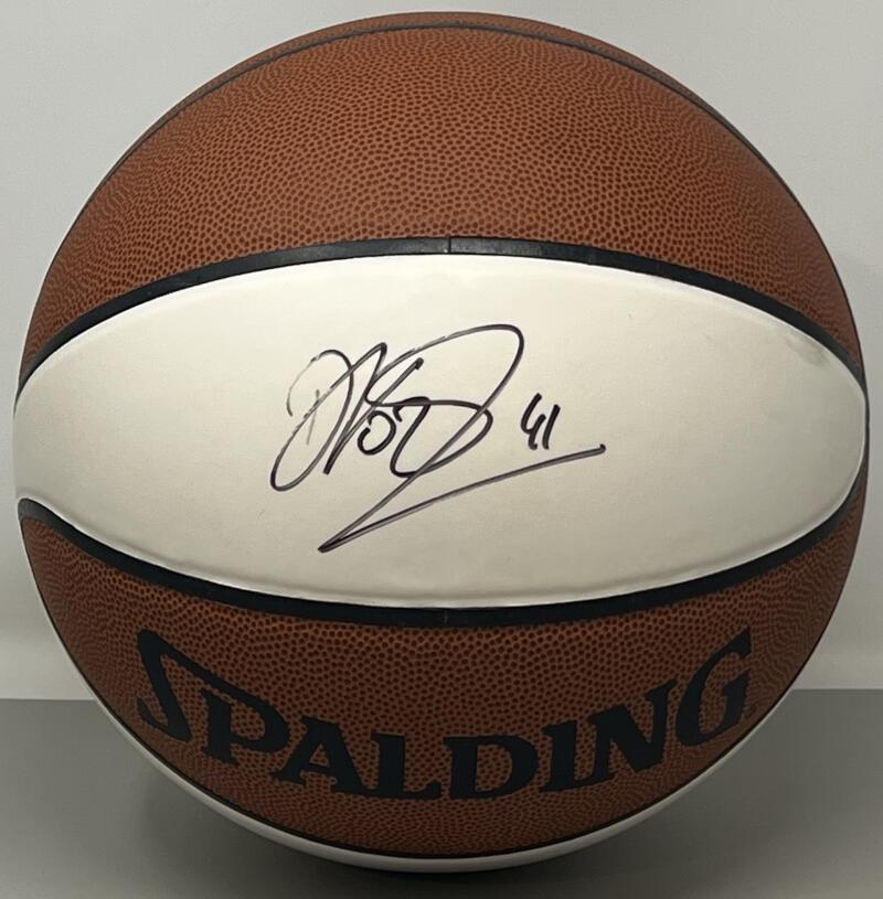 Dirk Nowitzki Autographed Signed Spalding Basketball JSA Authentic  Image 1