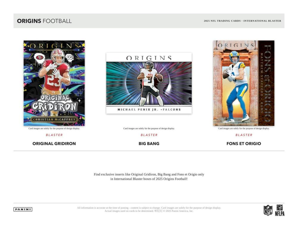 2025 Panini Origins Football International 6-Pack Blaster Box Image 4