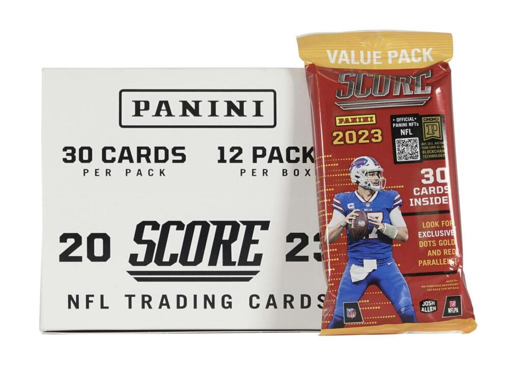 2023 Panini Score Football Jumbo Value 12-Pack Cello Box Image 1
