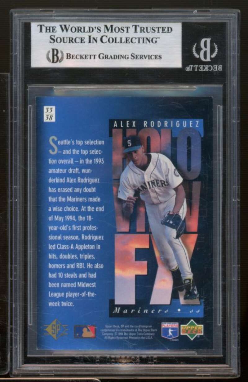 Alex Rodriguez Card 1994 SP Holoviews #33 BGS 8.5 Image 2