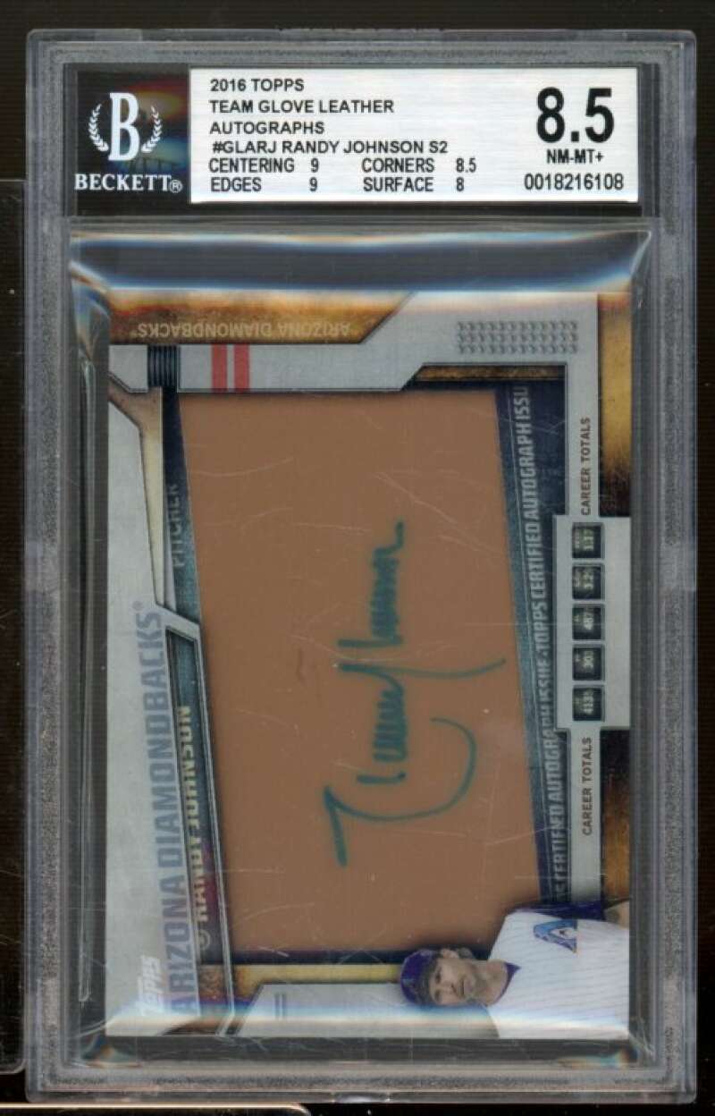 Randy Johnson 2016 Topps Team Glove Leather Autographs (3/25) #GLARJ BGS 8.5 Image 1