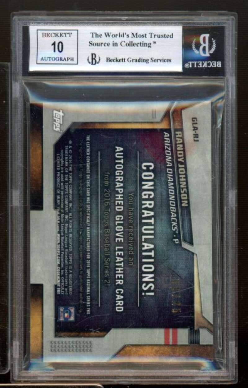 Randy Johnson 2016 Topps Team Glove Leather Autographs (3/25) #GLARJ BGS 8.5 Image 2