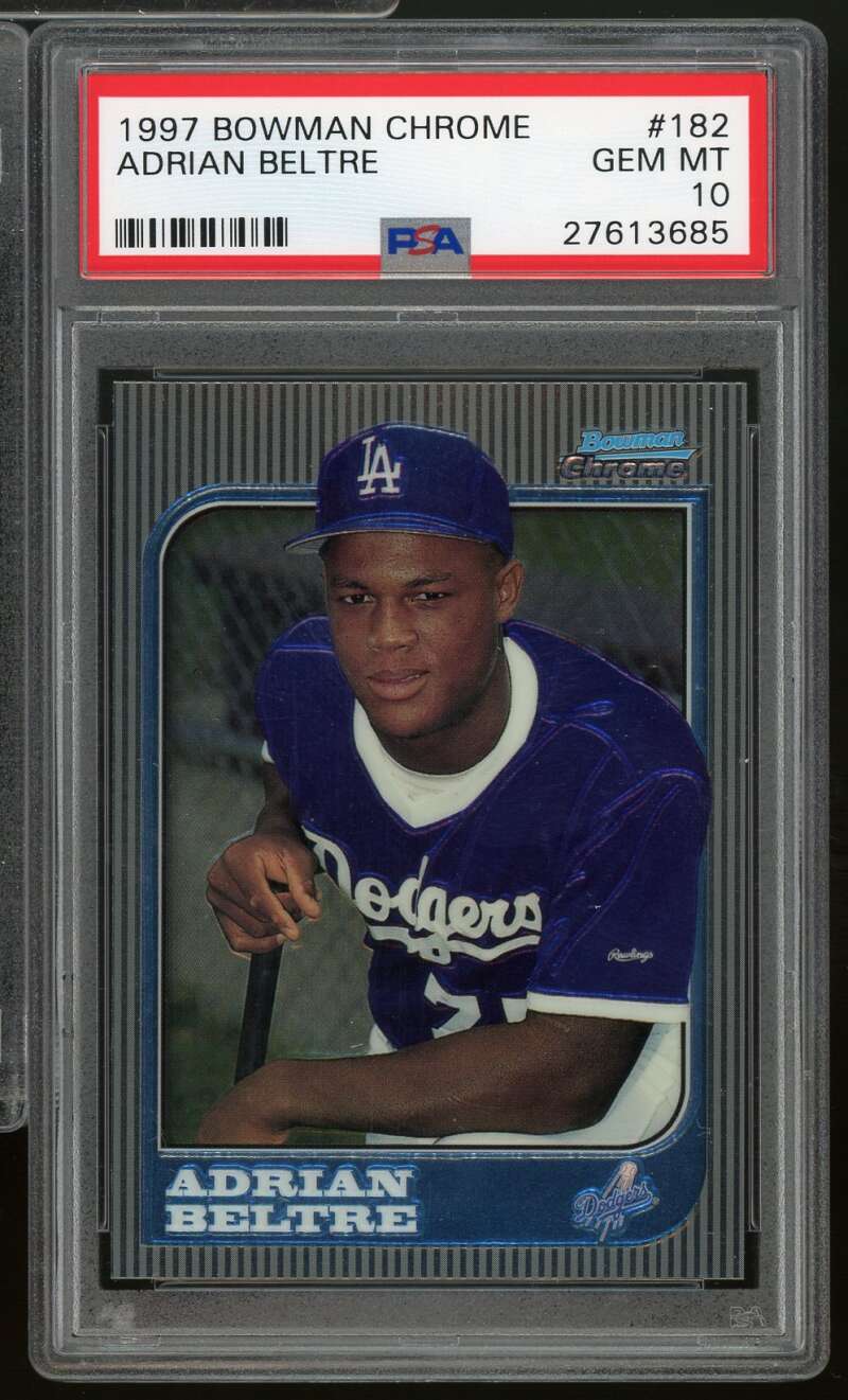 Adrian Beltre Rookie Card 1997 Bowman Chrome #182 PSA 10 Image 1