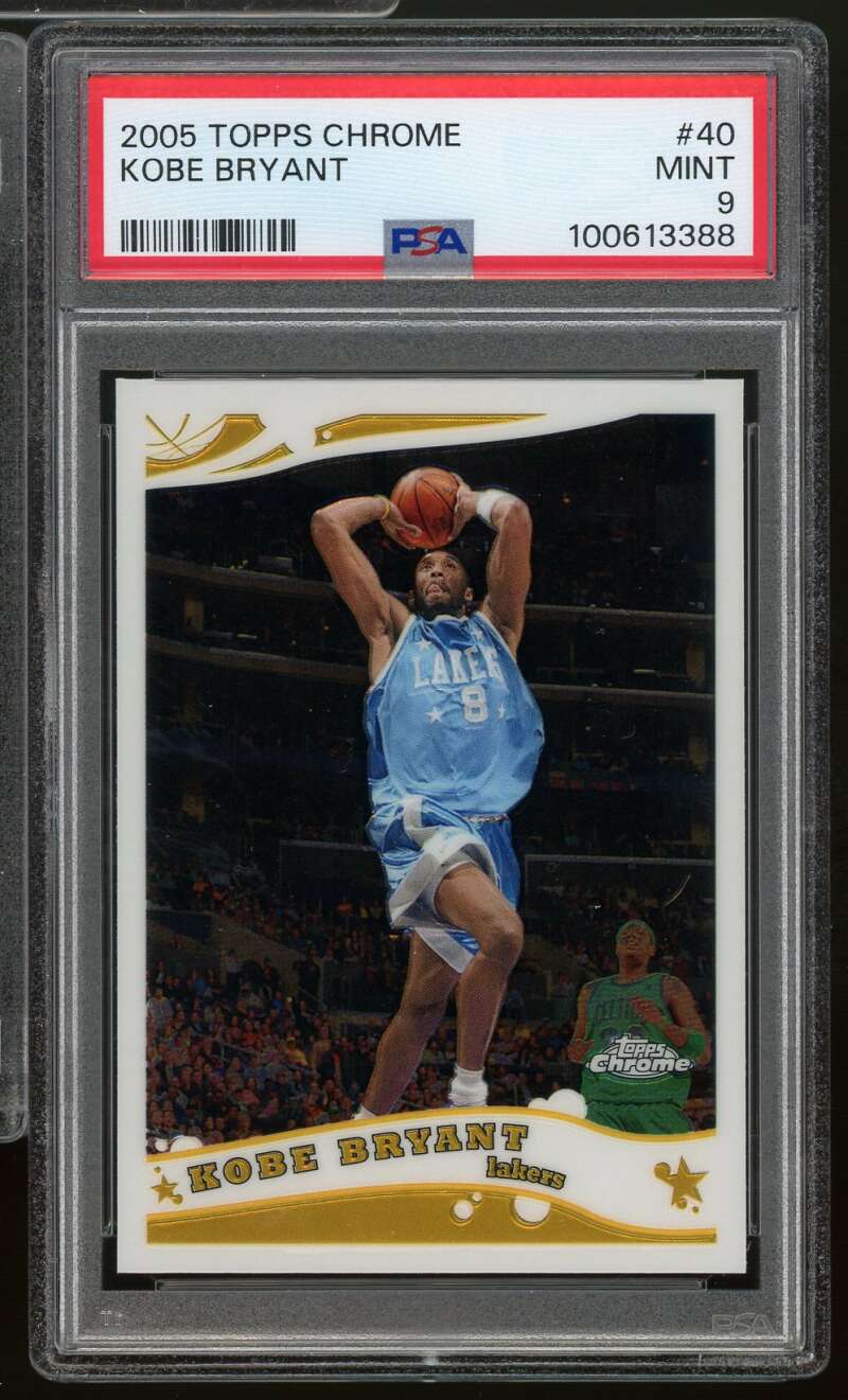 Kobe Bryant Card 2005-06 Topps Chrome #40 PSA 9 Image 1