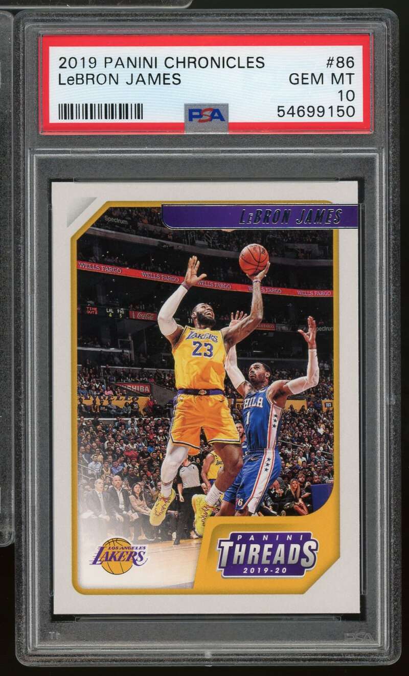 LeBron James Card 2019-20 Panini Chronicles #86 PSA 10 Image 1