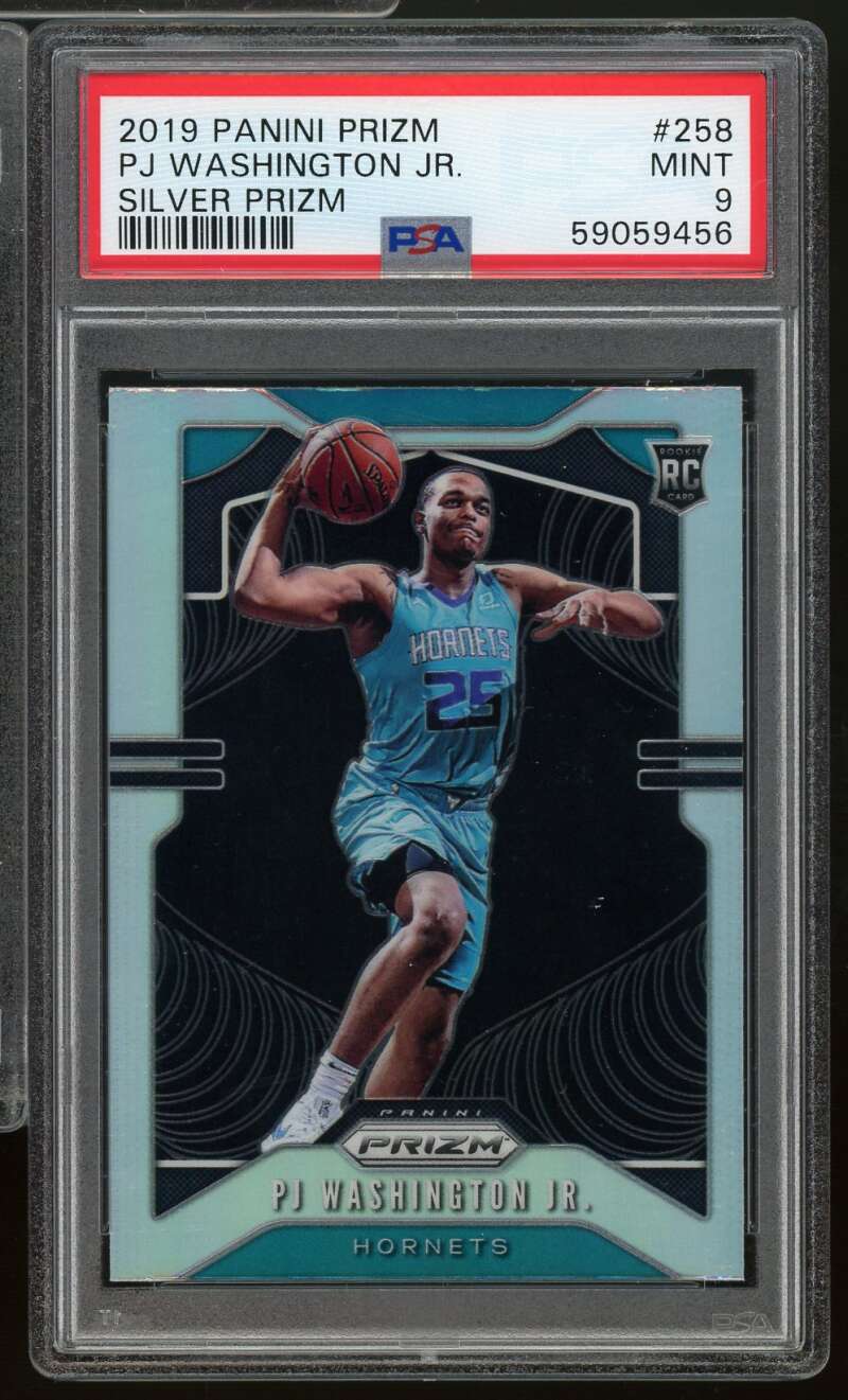 PJ Washington Jr. Rookie Card 2019-20 Panini Prizm Silver Prizm #258 PSA 9 Image 1