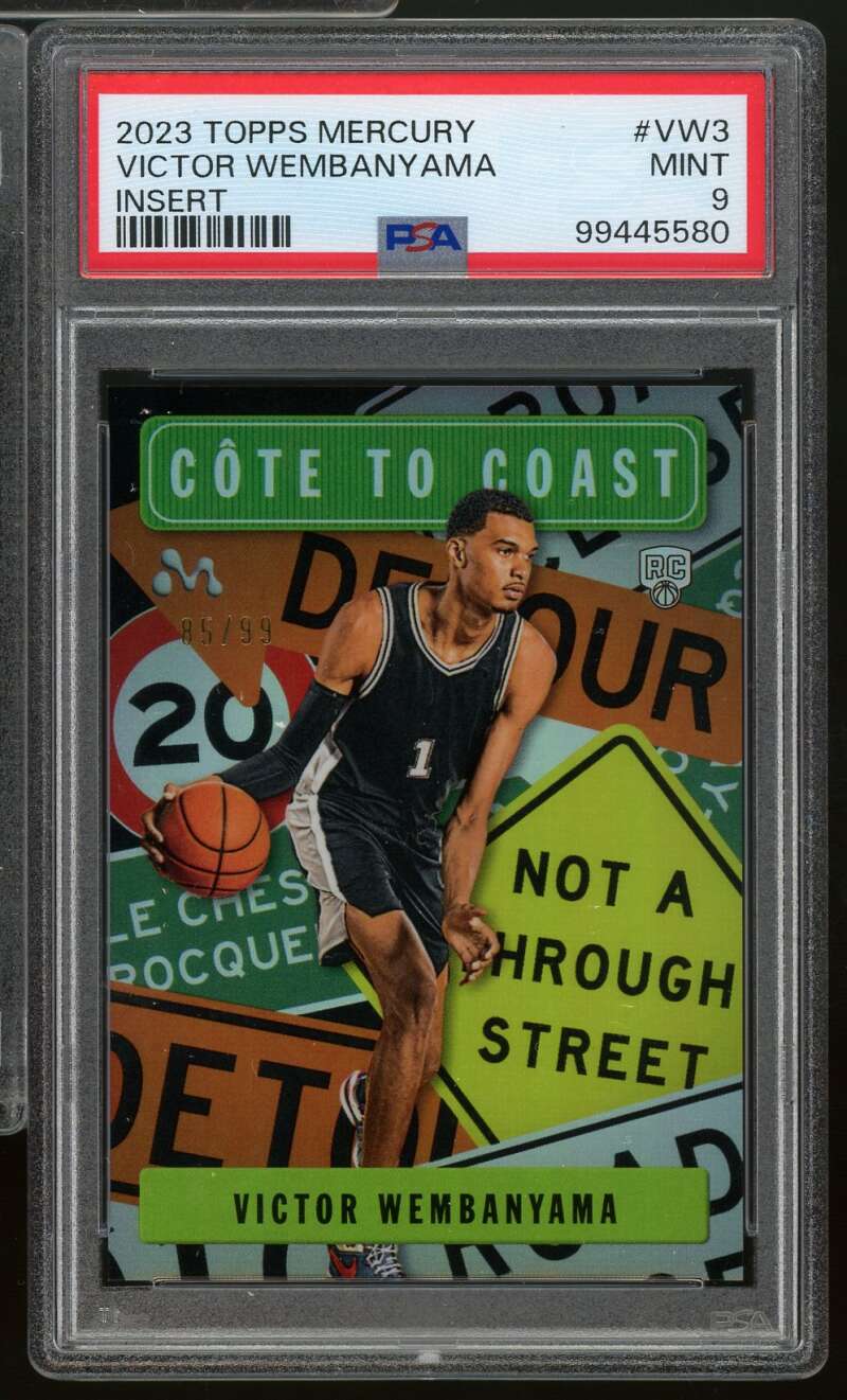 Victor Wembanyama Rookie 2023-24 Topps Mercury Insert (pop 2) (85/99) #VW3 PSA 9 Image 1