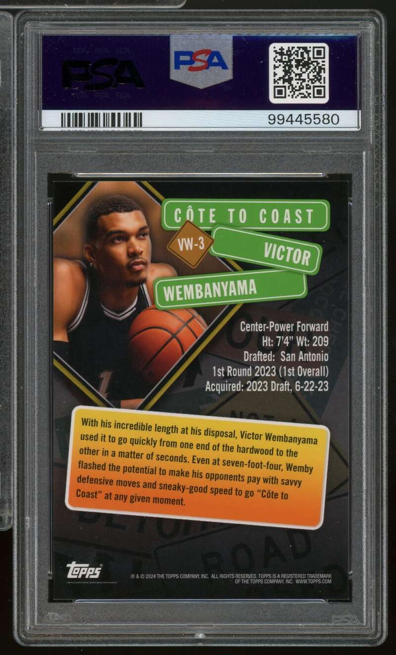 Victor Wembanyama Rookie 2023-24 Topps Mercury Insert (pop 2) (85/99) #VW3 PSA 9 Image 2
