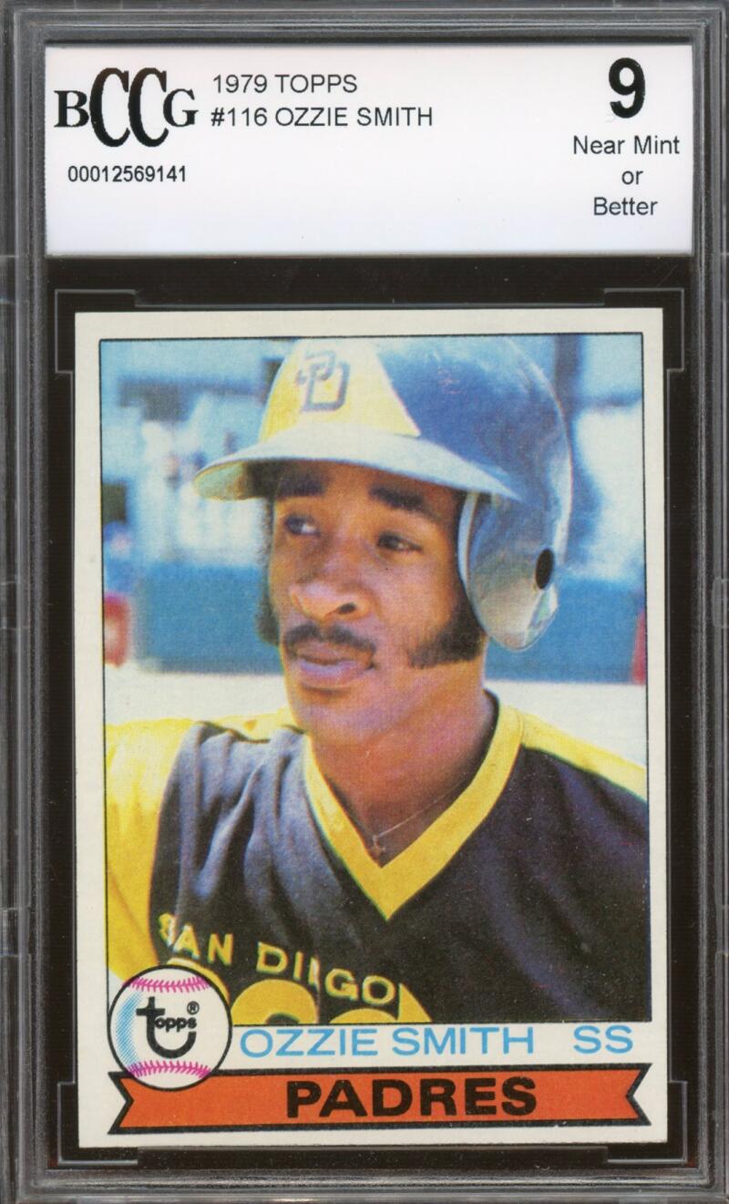 1979 Topps #116 Ozzie Smith Rookie Card BGS BCCG 9 Near Mint+ Image 1