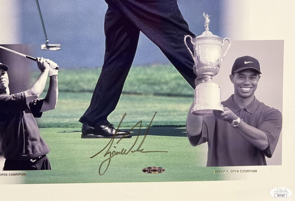 Tiger Woods Autograph Signed The Majors Photograph Matted/Framed JSA Authentic Image 2