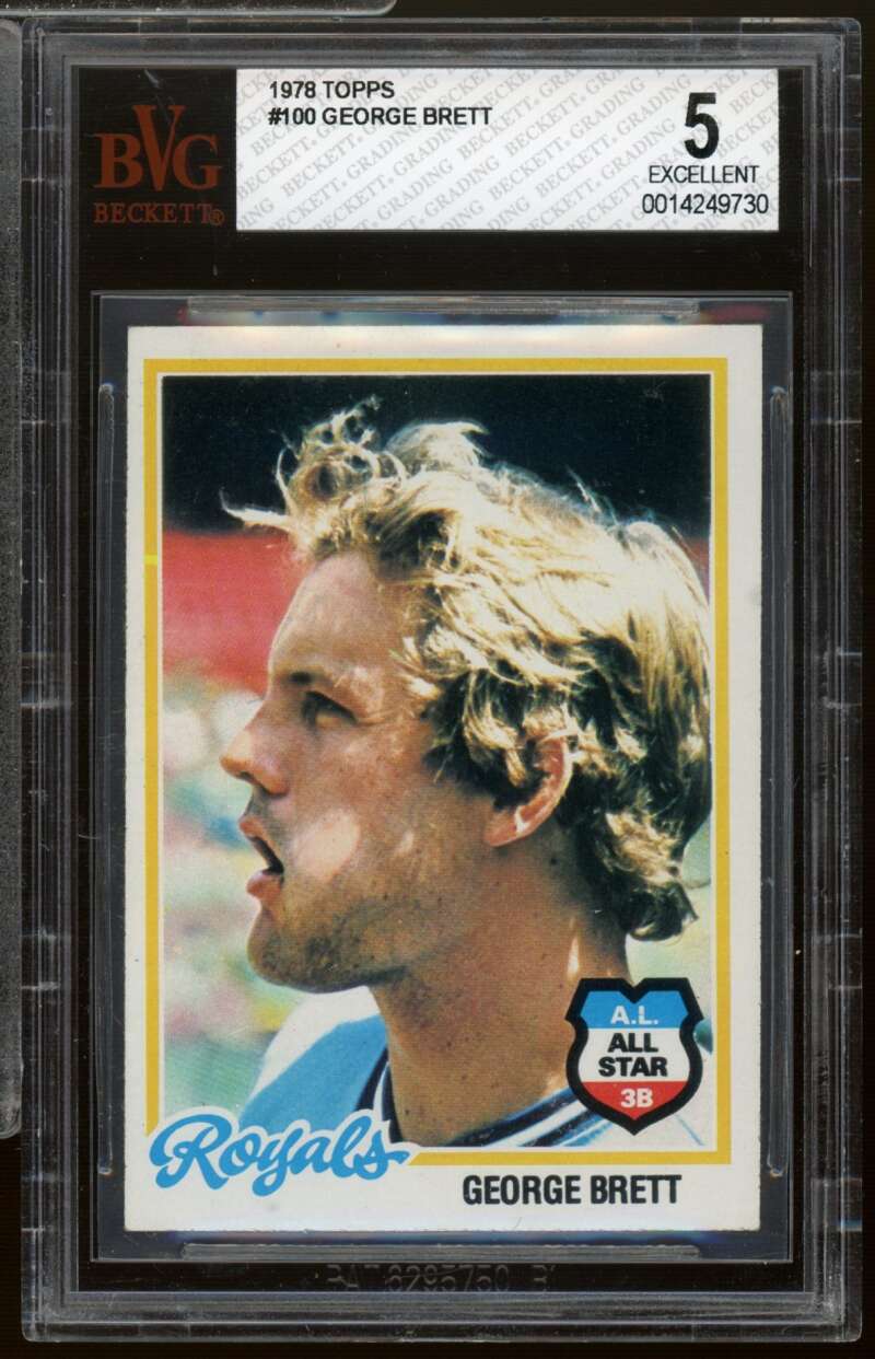 George Brett Card 1978 Topps #100 BVG 5 Image 1