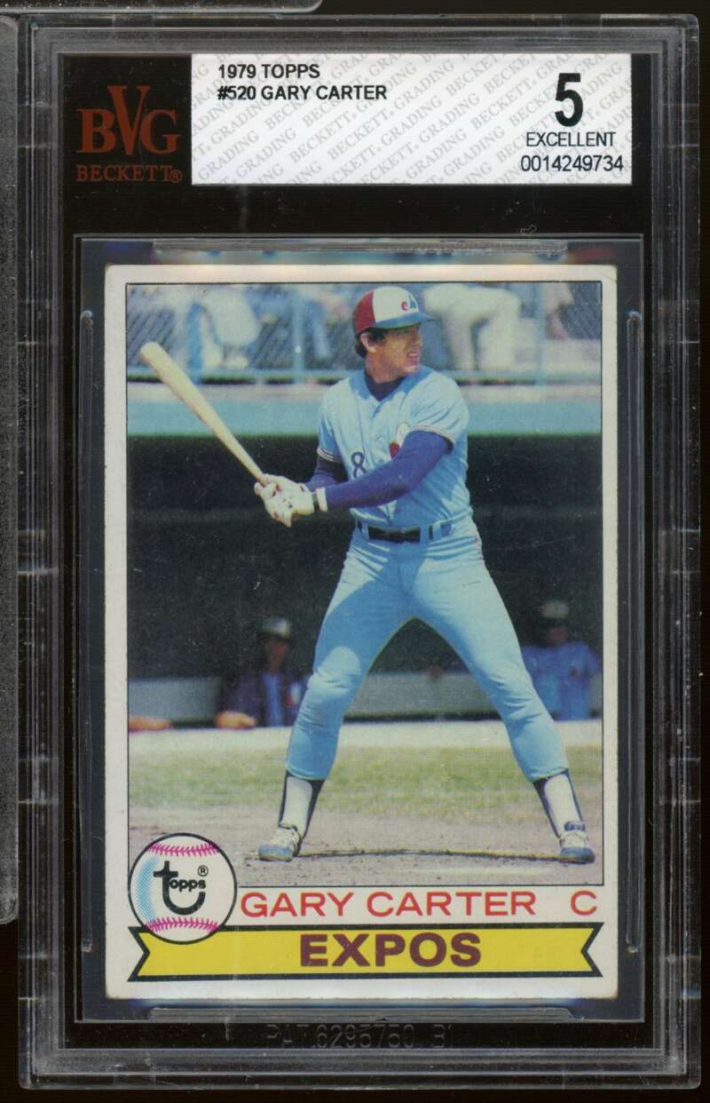 Gary Carter Card 1979 Topps #520 BVG 5 Image 1