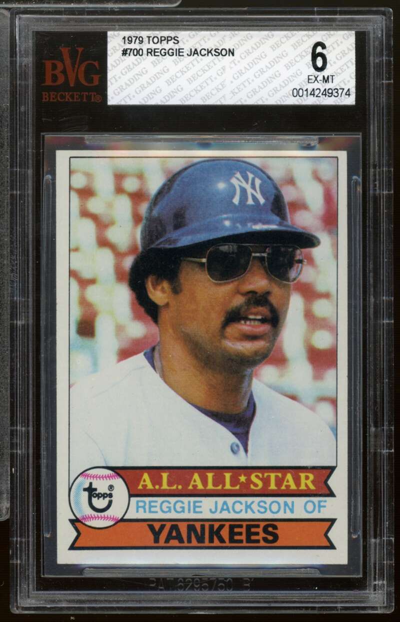 Reggie Jackson Card 1979 Topps #700 BVG 6 Image 1