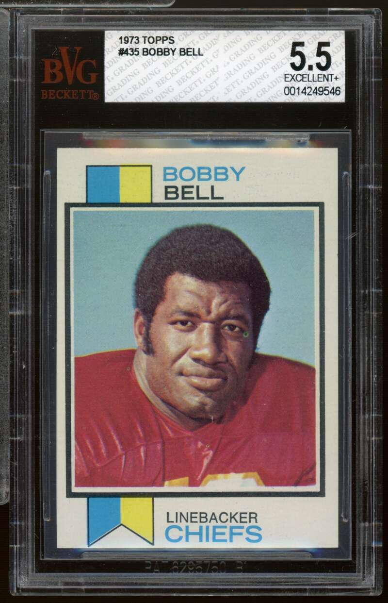 Bobby Bell Card 1973 Topps #435 BVG 5.5 Image 1