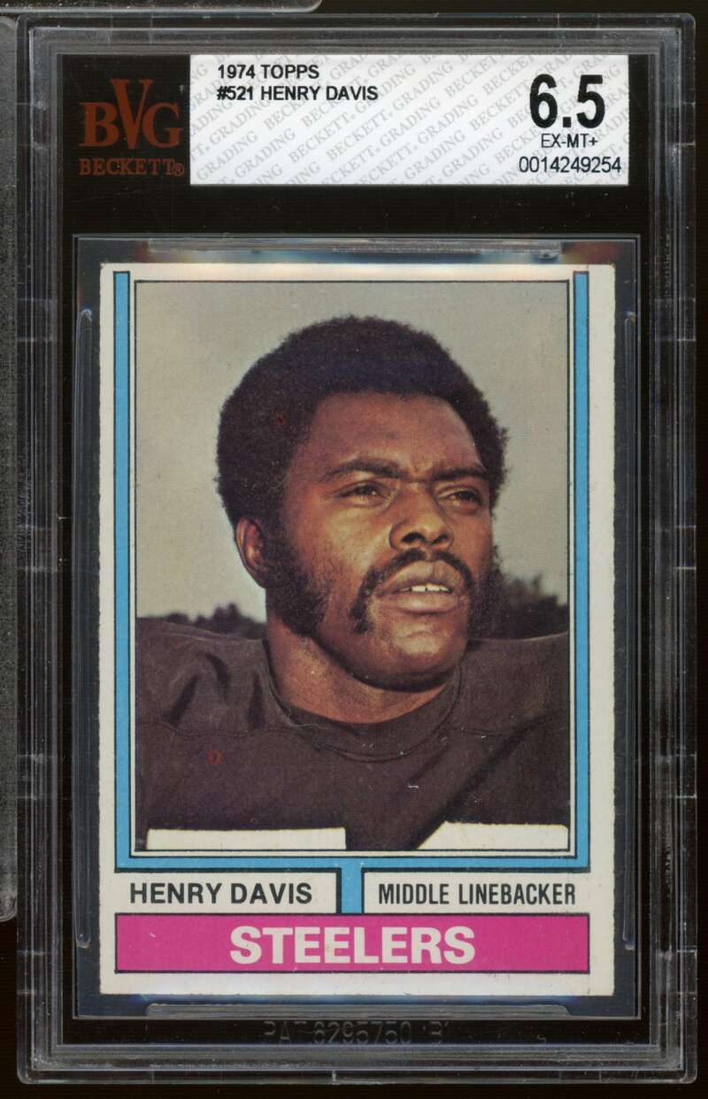 Henry Davis Card 1974 Topps #521 BVG 6.5 Image 1