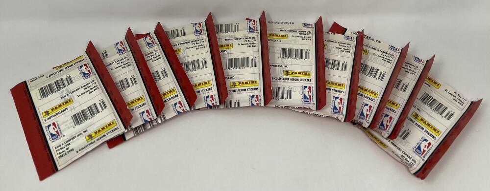 (10) 1993-94 Panini Stickers Basketball Pack Lot   RARE Image 3