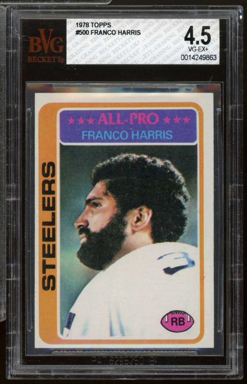 Franco Harris Card 1978 Topps #500 BVG 4.5 Image 1