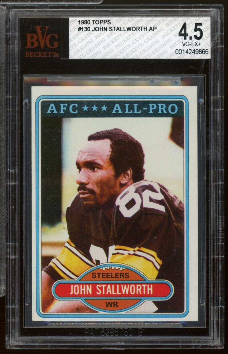 John Stallworth Card 1990 Topps #130 BVG 4.5 Image 1