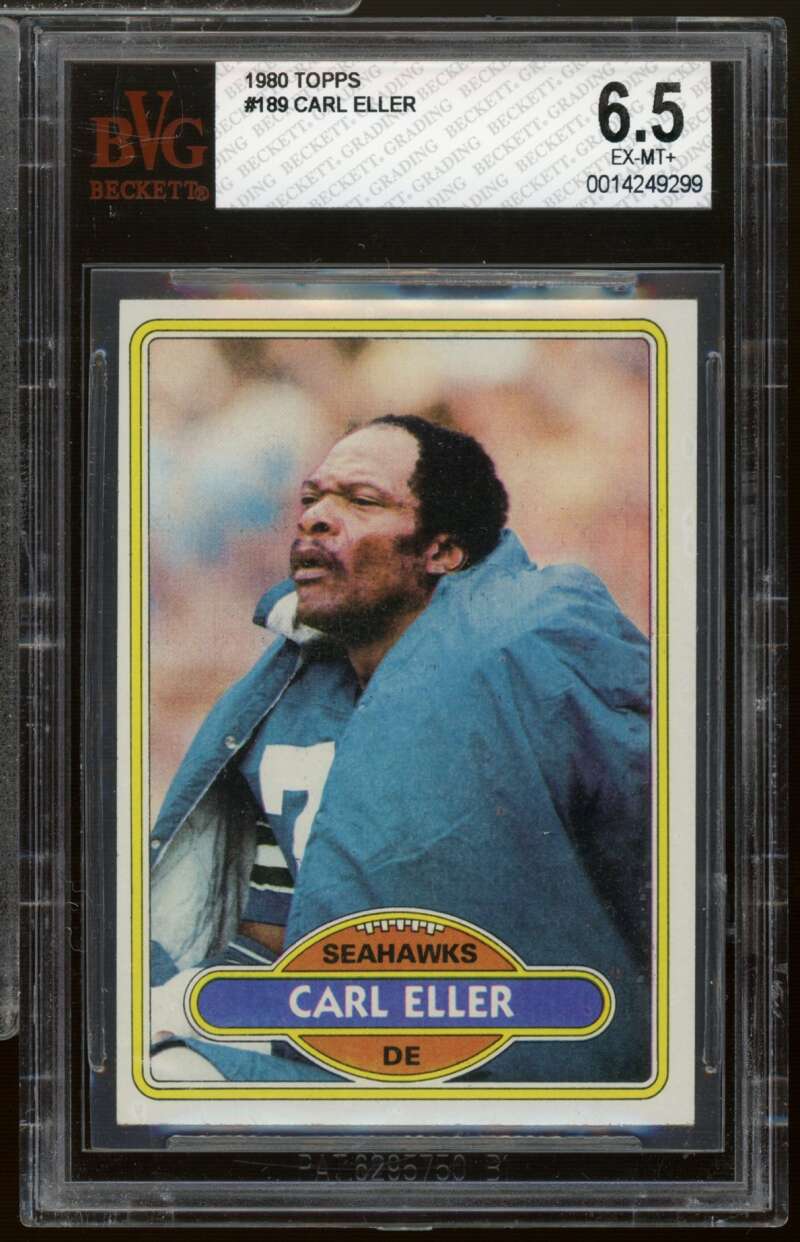 Carl Eller Card 1980 Topps #189 BVG 6.5 Image 1