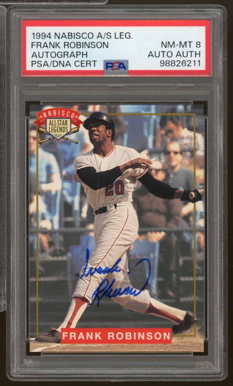Frank Robinson Card 1994 Nabisco A/S Leg. Autograph #nno PSA/DNA Cert 8 Auto Image 1