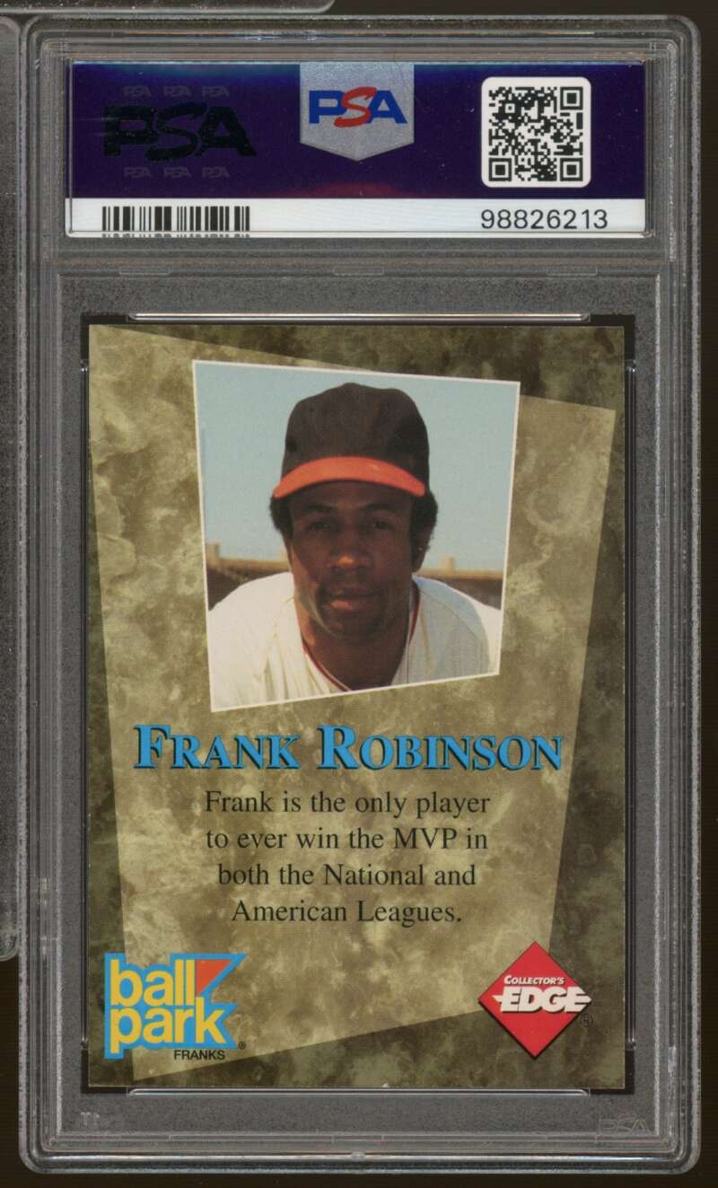 Frank Robinson 1995 Collector's Edge Ballpark Franks #nno PSA/DNA Cert 6 Auto Image 2