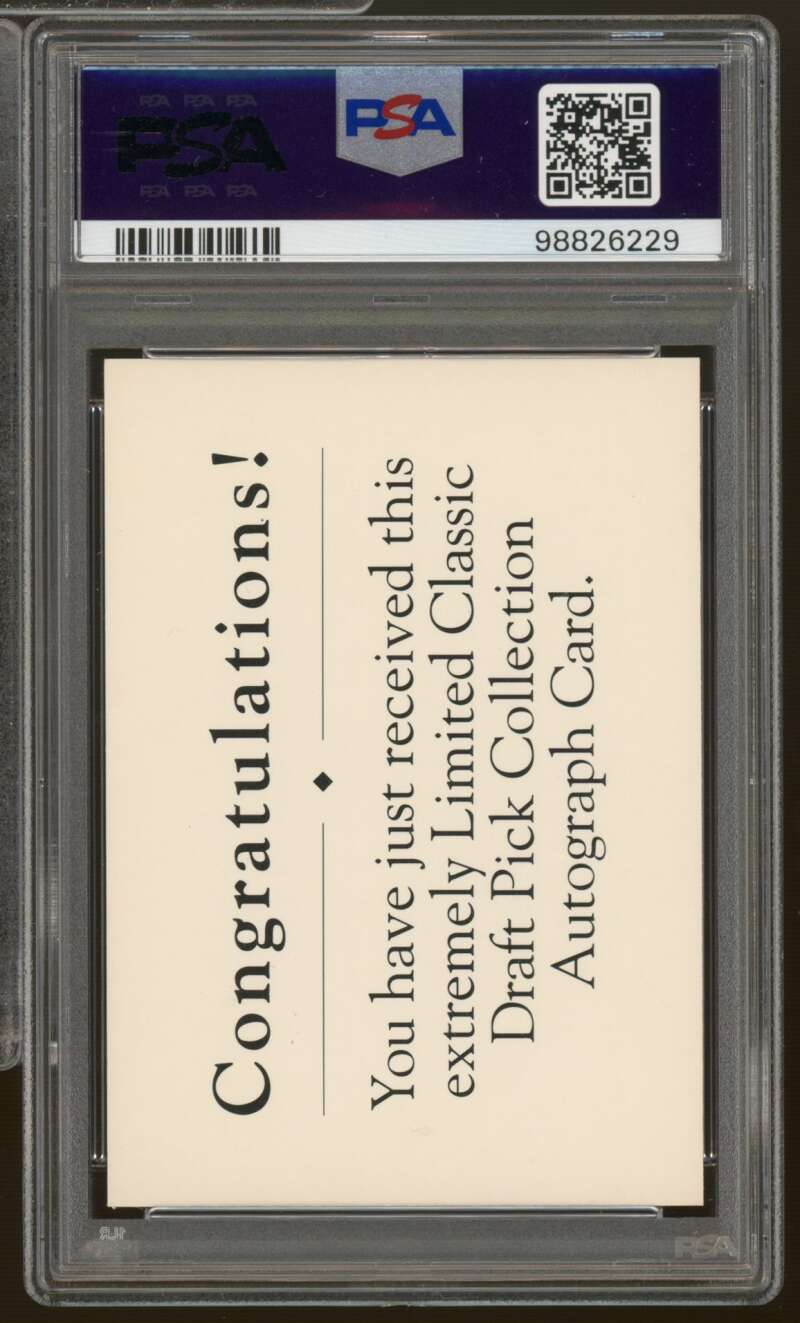 Brian Williams Card 1991 Classic 4 Sport Autograph #nno PSA/DNA Cert 4 Auto Image 2